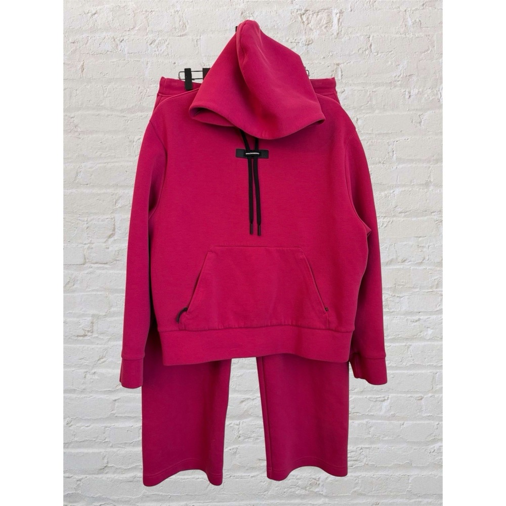 On Cloud Focus Tech Hoodie Women Medium* Grenadine Scuba Sweatshirt Pants Large*
